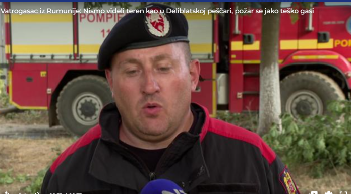 Rumunski vatrogasac o požaru u Deliblatskoj peščari: “Nismo videli takav teren, požar se jako teško gasi”